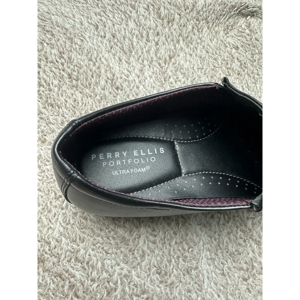 Perry Ellis Portfolio Shoes Black Ultra Foam Pablo Slip On Loafers Mens 9.5 M